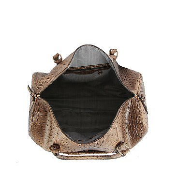 Ostrich Croc Duffle Bag