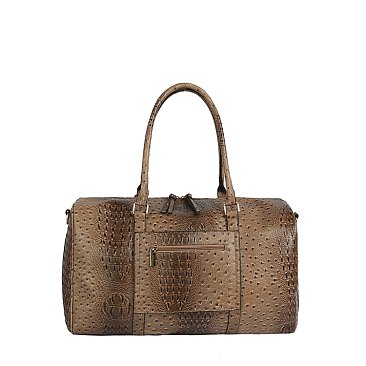 Ostrich Croc Duffle Bag