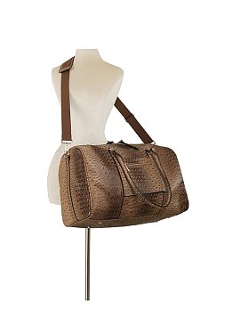 Ostrich Croc Duffle Bag