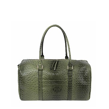Ostrich Croc Duffle Bag