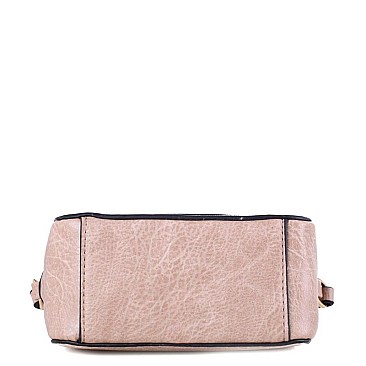 MULTI-ZIP BOXY CROSSBODY SHOULDER BAG