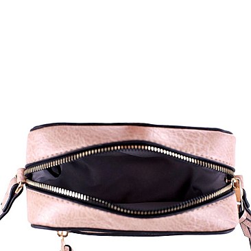MULTI-ZIP BOXY CROSSBODY SHOULDER BAG