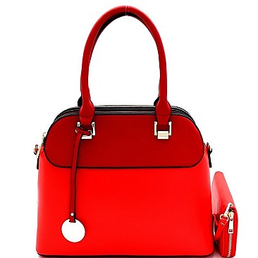 3 COMPARTMENT DOME SATCHEL