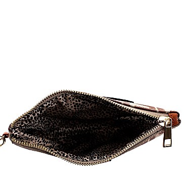 2 in 1 Single Strap Monogram Hobo Wristlet SET