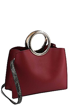 STYLISH BANGLE HANDLE SATCHEL