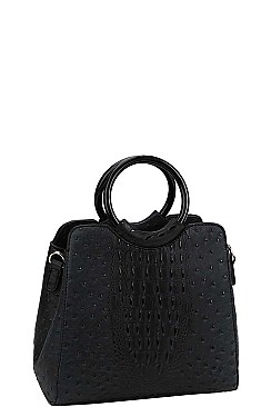 DESIGNER CUTE CROCO PATTERN TOTE BAG WITH LONG STRAP