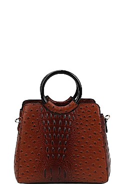 DESIGNER CUTE CROCO PATTERN TOTE BAG WITH LONG STRAP