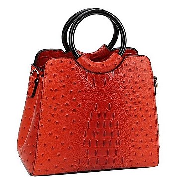 DESIGNER CUTE CROCO PATTERN TOTE BAG WITH LONG STRAP