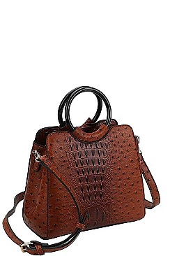 DESIGNER CUTE CROCO PATTERN TOTE BAG WITH LONG STRAP