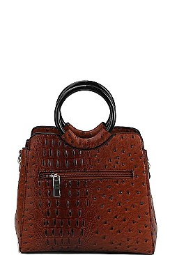 DESIGNER CUTE CROCO PATTERN TOTE BAG WITH LONG STRAP
