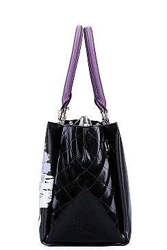 Nicole Lee LOVE ME OR HATE ME PRINT SATCHEL