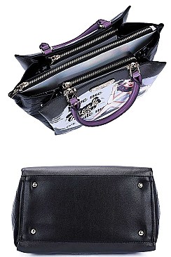 Nicole Lee LOVE ME OR HATE ME PRINT SATCHEL