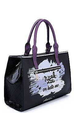 Nicole Lee LOVE ME OR HATE ME LONG STRAP TOTE BAG