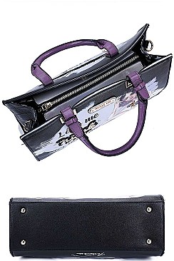 Nicole Lee LOVE ME OR HATE ME LONG STRAP TOTE BAG