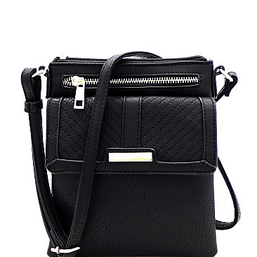 Classic Chevron Quilted Multi-Pocket Cross Body Messenger MH-LW2137