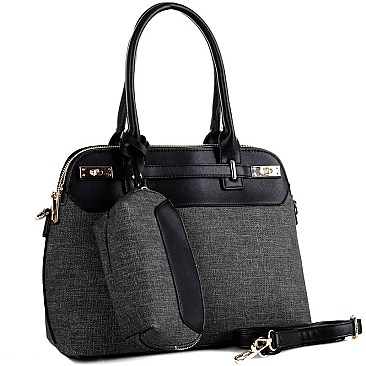 3-Compartment Turn-Lock Accent Linen Tote Value SET