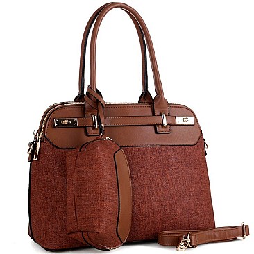 3-Compartment Turn-Lock Accent Linen Tote Value SET
