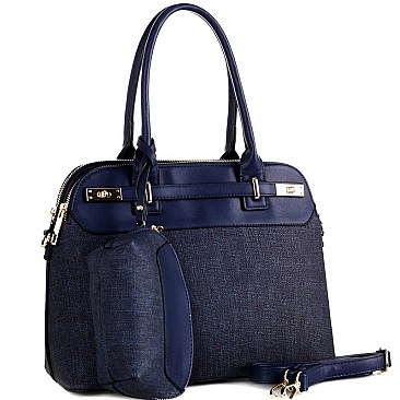 3-Compartment Turn-Lock Accent Linen Tote Value SET