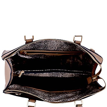 STRUCTURED 2 WAY MONOGRAM TOTE WALLET SET