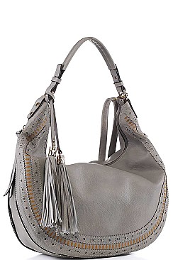 FASHION STYLISH EXPANDIBLE HOBO BAG WITH LONG STRAP