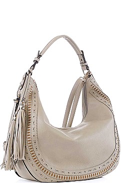 FASHION STYLISH EXPANDIBLE HOBO BAG WITH LONG STRAP