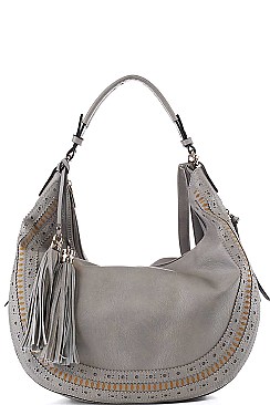 FASHION STYLISH EXPANDIBLE HOBO BAG WITH LONG STRAP