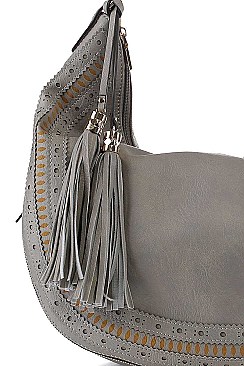 FASHION STYLISH EXPANDIBLE HOBO BAG WITH LONG STRAP