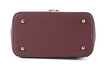 2IN1 SMOOTH BUCKLE DESIGN 3 WAY CROSSBODY HANDLE BACKPACK WITH MATCHING CLUTCH SET