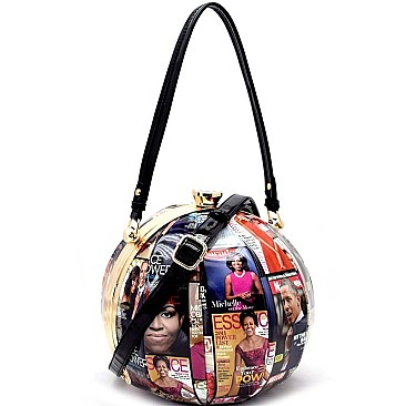 Obama Magazine Print Ball-Shaped Metal Frame RZ-MB5004