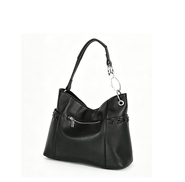 Hook Top Handle Shoulder Bag with Guitar Strap
