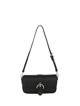 Buckle Flap Shoulder Bag