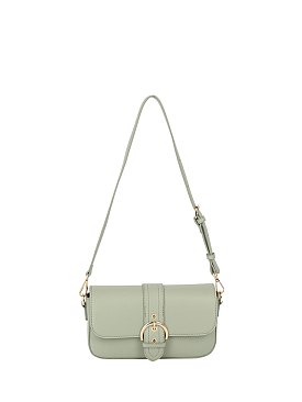 Buckle Flap Shoulder Bag