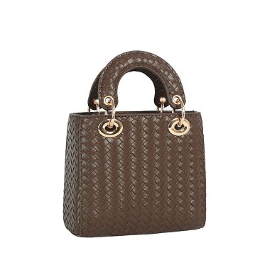 Woven Top Handle Satchel