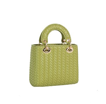 Woven Top Handle Satchel