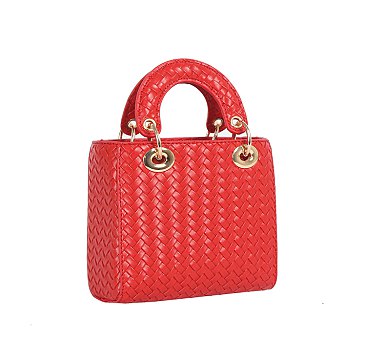 Woven Top Handle Satchel