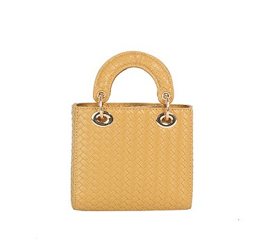 Woven Top Handle Satchel