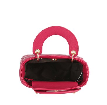 Quilted Top Handle Satchel