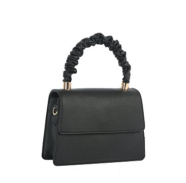 Ruched Top Handle Satchel