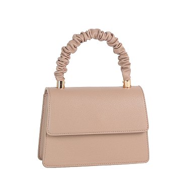 Ruched Top Handle Satchel