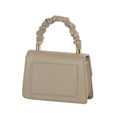 Ruched Top Handle Satchel