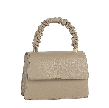 Ruched Top Handle Satchel