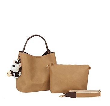 Bag Charm Guitar Strap 2-in-1 Shoulder Bag Hobo