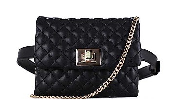 TRENDY FASHION STITCHED DESIGN CROSSBODY BAG