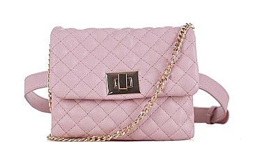 TRENDY FASHION STITCHED DESIGN CROSSBODY BAG