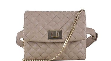TRENDY FASHION STITCHED DESIGN CROSSBODY BAG