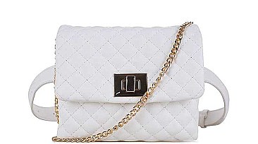 TRENDY FASHION STITCHED DESIGN CROSSBODY BAG