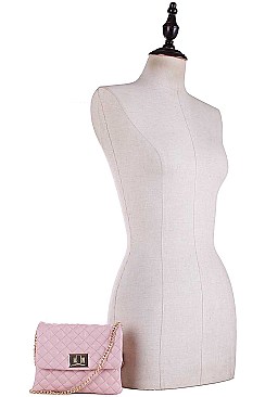 TRENDY FASHION STITCHED DESIGN CROSSBODY BAG