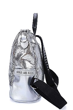 Nicole Lee METALLIC CONVERTIBLE BACKPACK