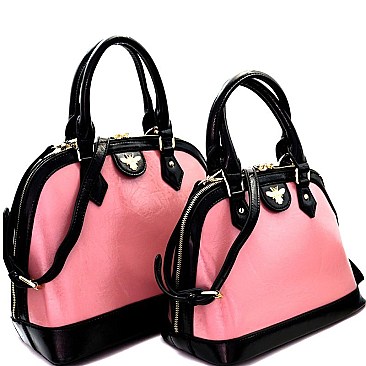Bee Charm Patent 2 in 1 Twin Dome Satchel SET MH-MP7262