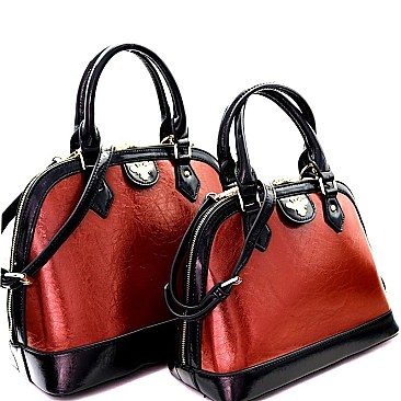 Bee Charm Patent 2 in 1 Twin Dome Satchel SET MH-MP7262